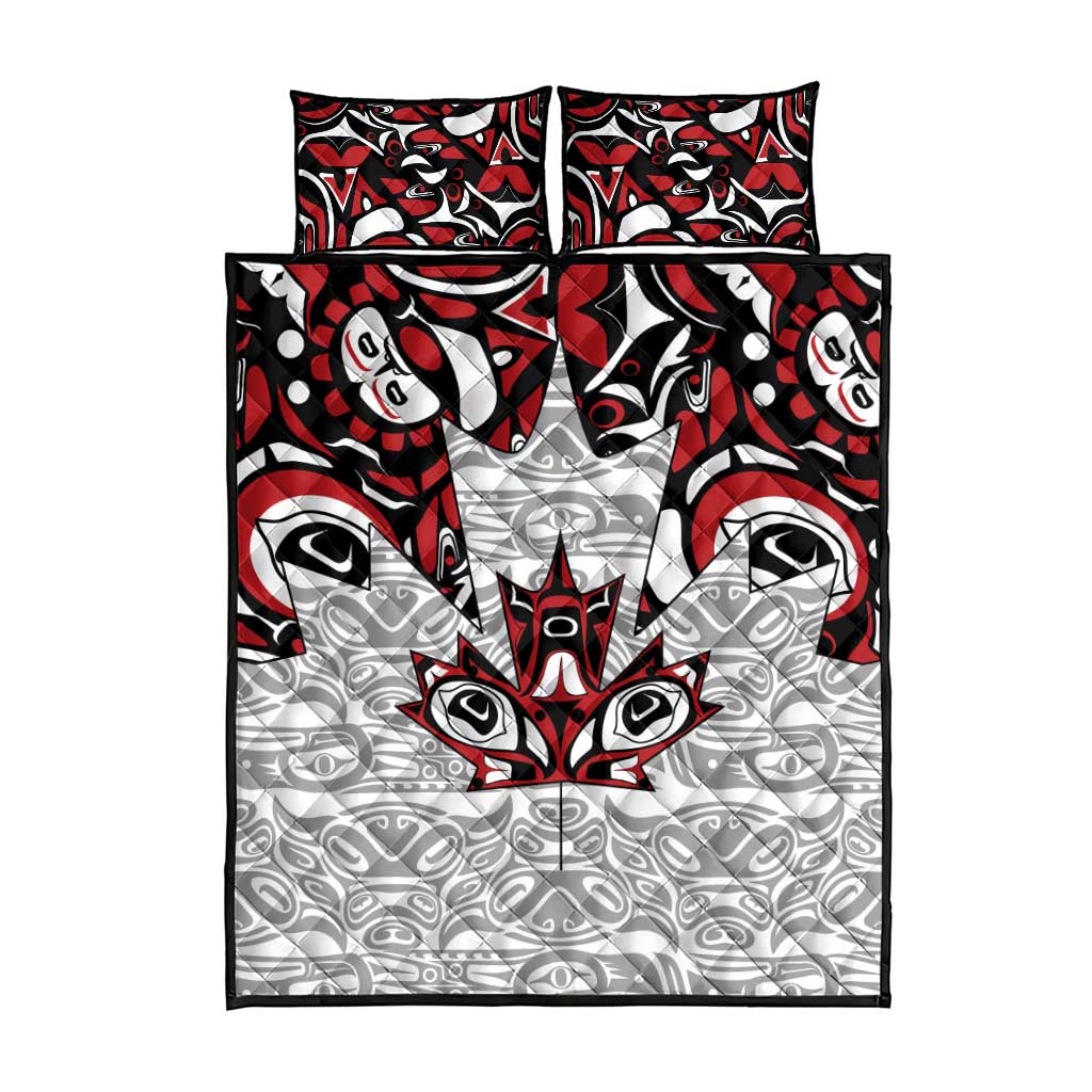 Canada Quilt Bed Set Haida Art-Inspired Pattern Design