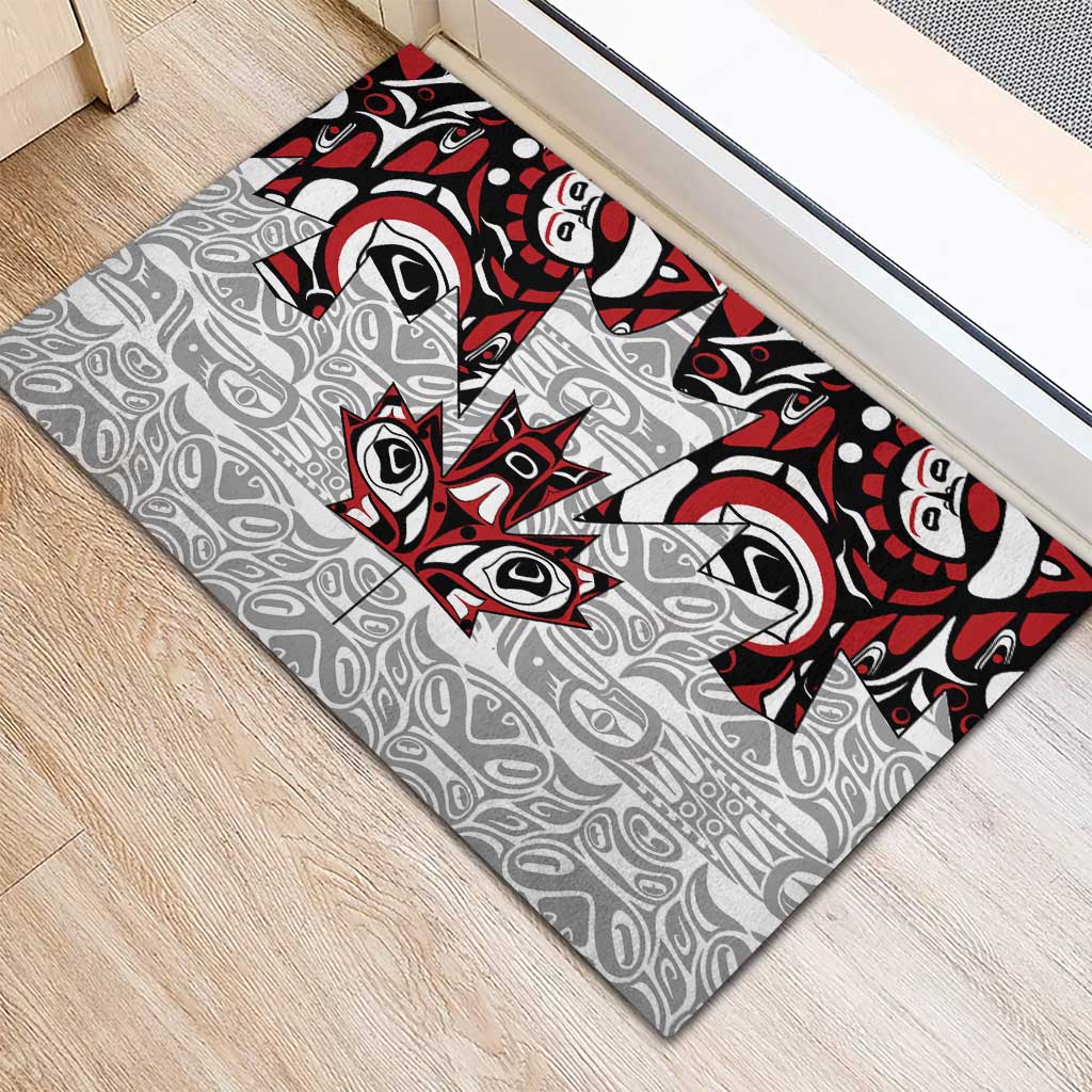 Canada Rubber Doormat Haida Art-Inspired Pattern Design