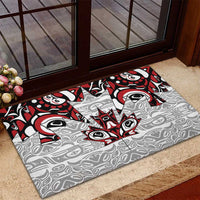 Canada Rubber Doormat Haida Art-Inspired Pattern Design