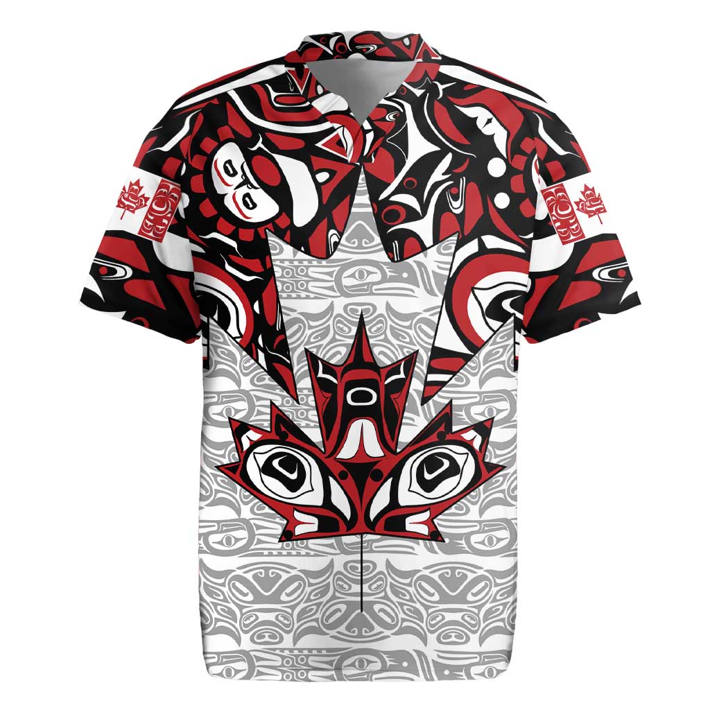 Canada Rugby Jersey Haida Art-Inspired Pattern Design