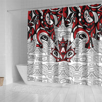 Canada Shower Curtain Haida Art-Inspired Pattern Design