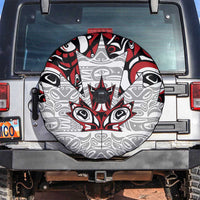 Canada Spare Tire Cover Haida Art-Inspired Pattern Design