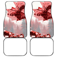 Canada Flag Car Mats Caribou Design with National Symbol