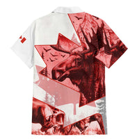 Canada Flag Family Matching Mermaid Dress and Hawaiian Shirt Caribou Design with National Symbol