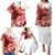 Canada Flag Family Matching Puletasi and Hawaiian Shirt Caribou Design with National Symbol