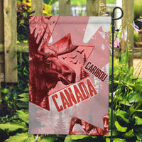 Canada Flag Garden Flag Caribou Design with National Symbol