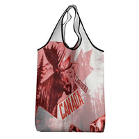 Canada Flag Grocery Bag Caribou Design with National Symbol
