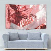 Canada Flag Tapestry Caribou Design with National Symbol