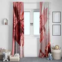 Canada Flag Window Curtain Caribou Design with National Symbol