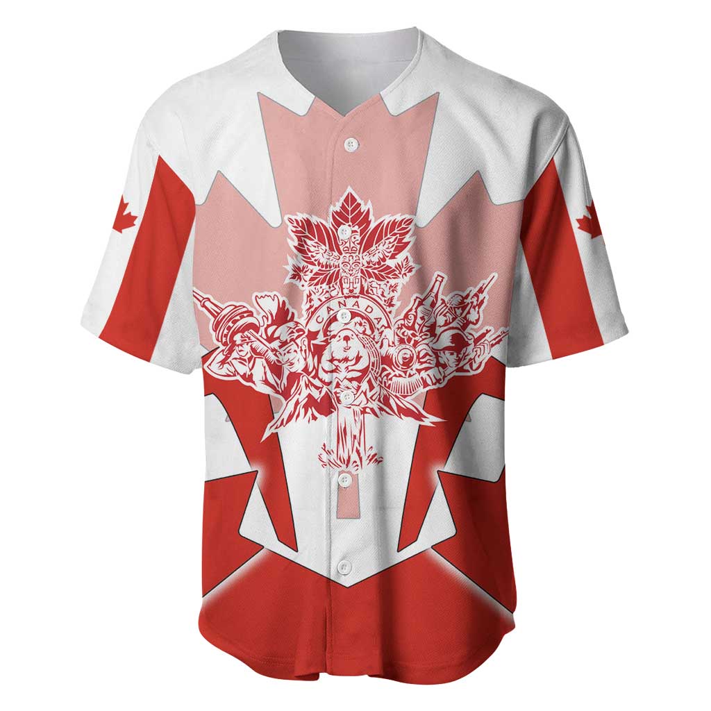 Canada Flag Baseball Jersey National Map & Symbolic Design