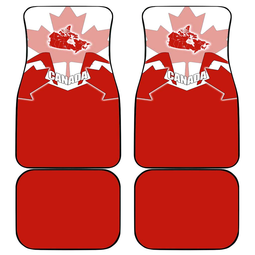 Canada Flag Car Mats National Map & Symbolic Design