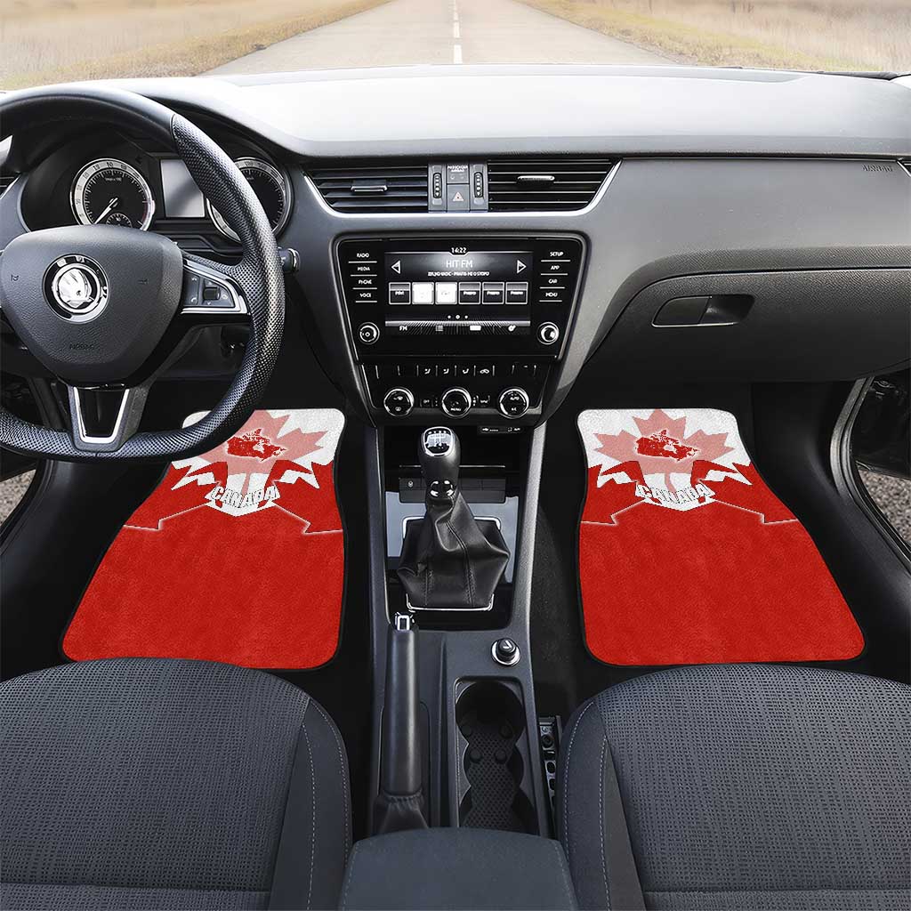 Canada Flag Car Mats National Map & Symbolic Design