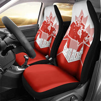 Canada Flag Car Seat Cover National Map & Symbolic Design