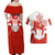 Canada Flag Couples Matching Off Shoulder Maxi Dress and Hawaiian Shirt National Map & Symbolic Design