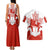 Canada Flag Couples Matching Tank Maxi Dress and Hawaiian Shirt National Map & Symbolic Design