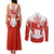 Canada Flag Couples Matching Tank Maxi Dress and Long Sleeve Button Shirt National Map & Symbolic Design