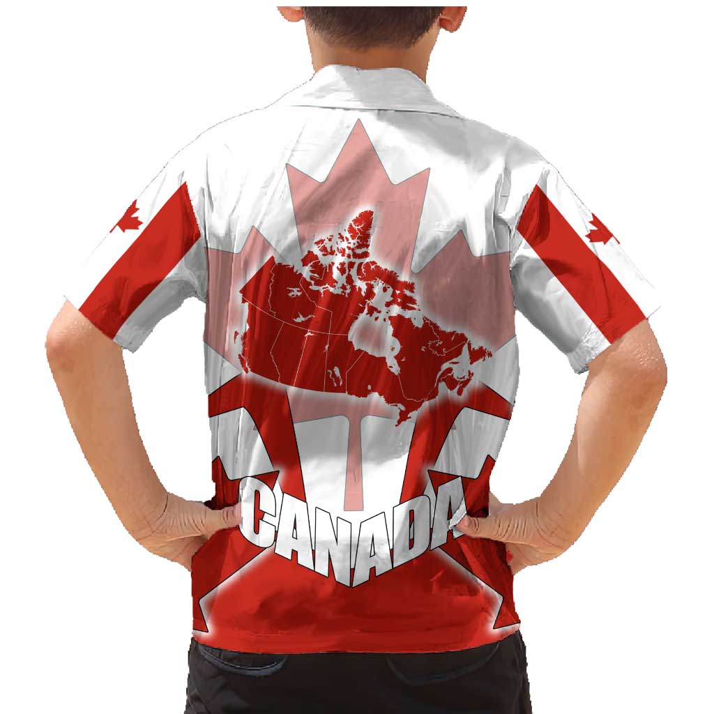 Canada Flag Family Matching Mermaid Dress and Hawaiian Shirt National Map & Symbolic Design