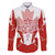 Canada Flag Family Matching Off The Shoulder Long Sleeve Dress and Hawaiian Shirt National Map & Symbolic Design