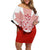 Canada Flag Family Matching Off Shoulder Short Dress and Hawaiian Shirt National Map & Symbolic Design