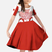 Canada Flag Family Matching Puletasi and Hawaiian Shirt National Map & Symbolic Design