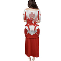 Canada Flag Family Matching Puletasi and Hawaiian Shirt National Map & Symbolic Design