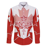 Canada Flag Family Matching Tank Maxi Dress and Hawaiian Shirt National Map & Symbolic Design