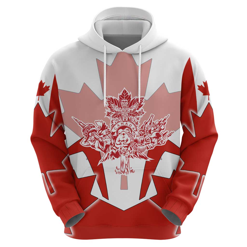 Canada Flag Hoodie National Map & Symbolic Design
