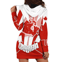 Canada Flag Hoodie Dress National Map & Symbolic Design