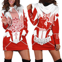 Canada Flag Hoodie Dress National Map & Symbolic Design