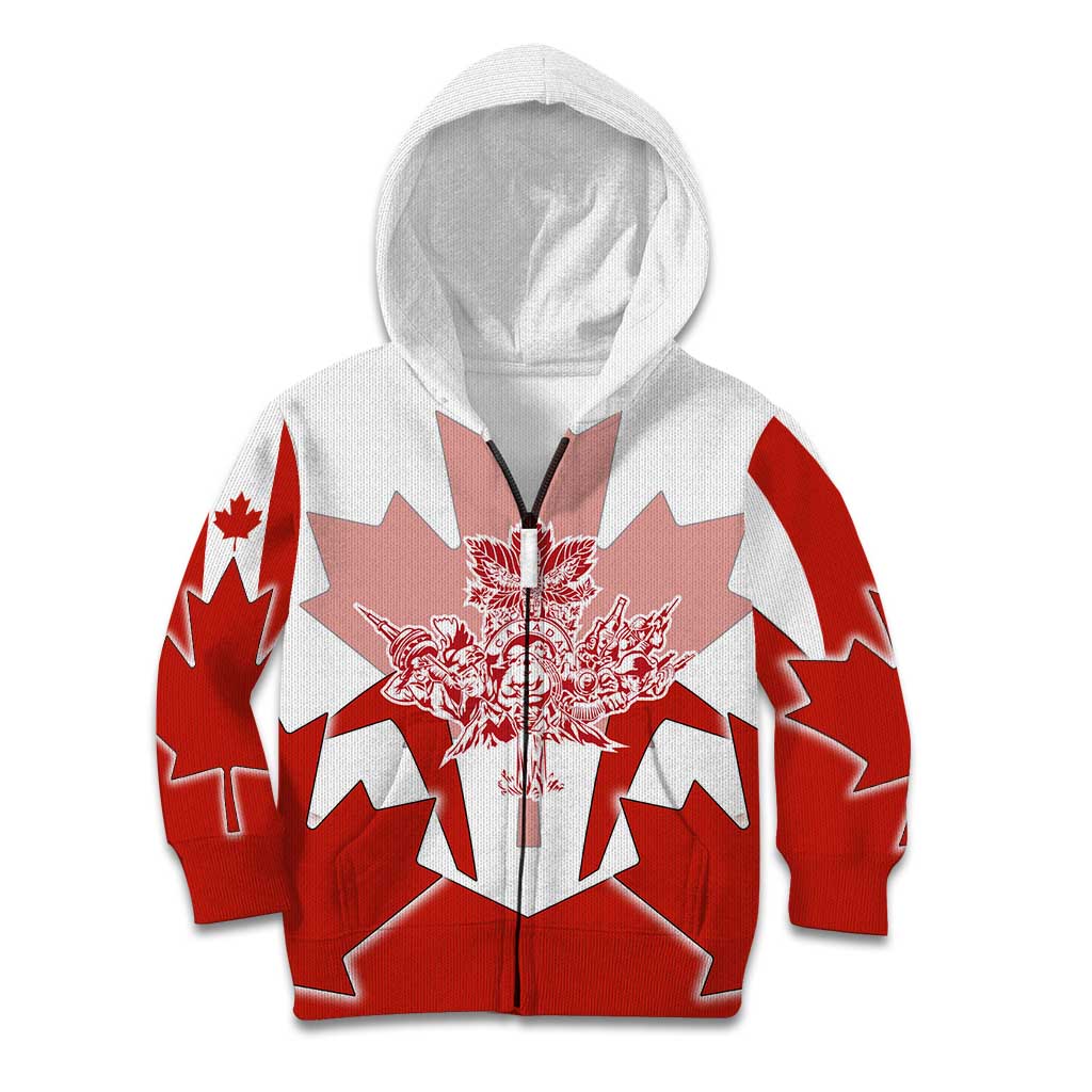 Canada Flag Kid Hoodie National Map & Symbolic Design