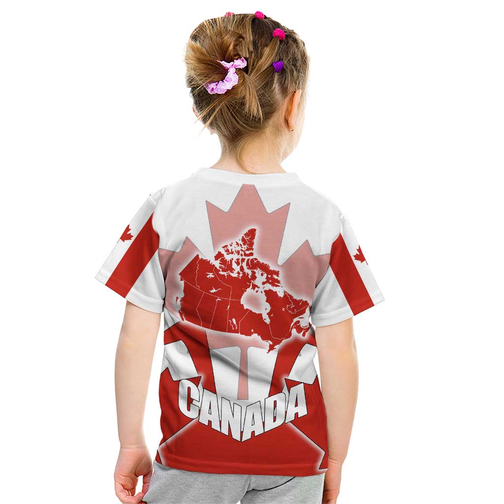 Canada Flag Kid T Shirt National Map & Symbolic Design