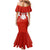 Canada Flag Mermaid Dress National Map & Symbolic Design