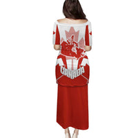 Canada Flag Puletasi National Map & Symbolic Design