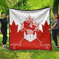 Canada Flag Quilt National Map & Symbolic Design
