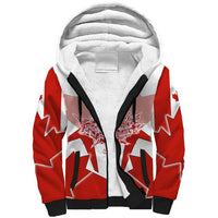 Canada Flag Sherpa Hoodie National Map & Symbolic Design