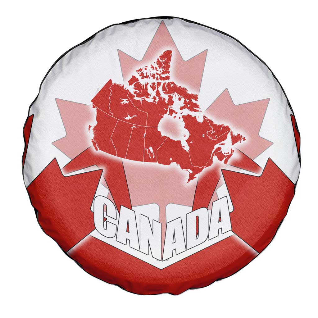 Canada Flag Spare Tire Cover National Map & Symbolic Design