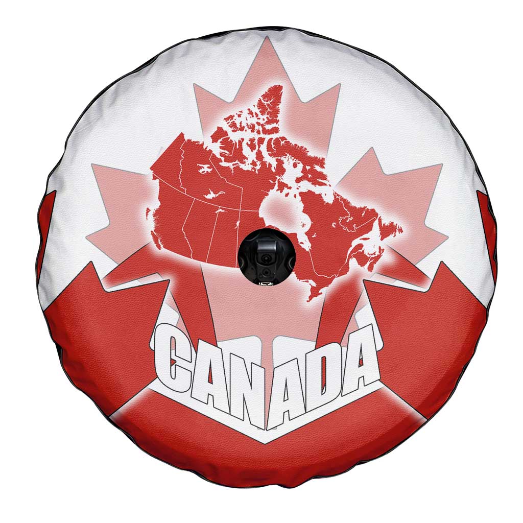 Canada Flag Spare Tire Cover National Map & Symbolic Design