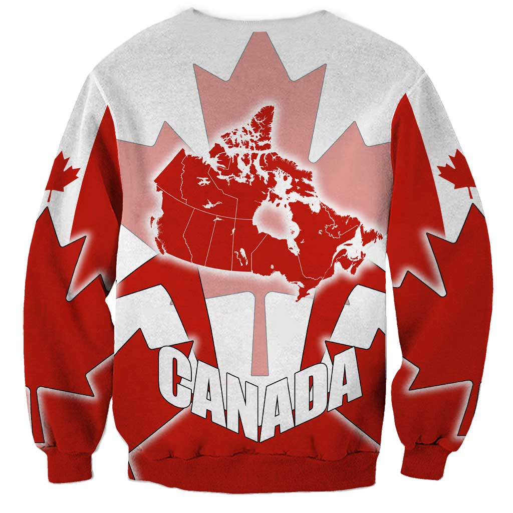 Canada Flag Sweatshirt National Map & Symbolic Design