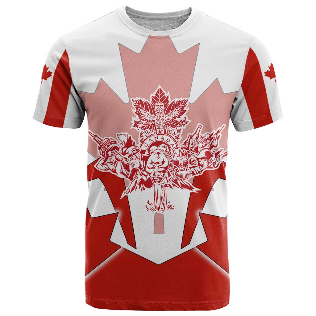 Canada Flag T Shirt National Map & Symbolic Design
