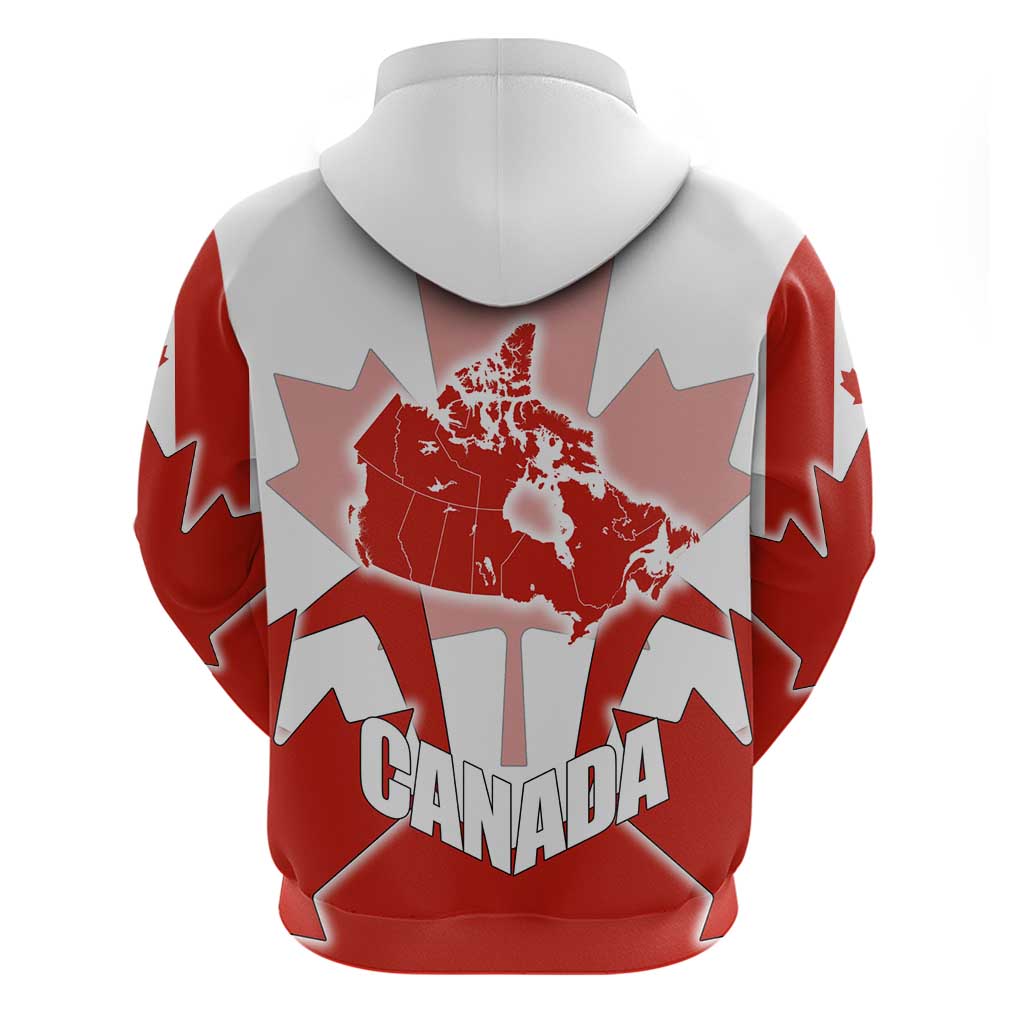 Canada Flag Zip Hoodie National Map & Symbolic Design