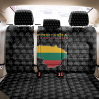 Lithuania Map Combined with National Coat of Arms Back Car Seat Cover Patriotic Design