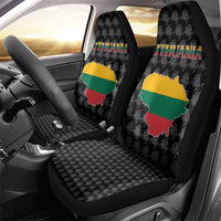 Lithuania Map Combined with National Coat of Arms Car Seat Cover Patriotic Design