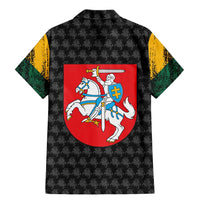 Lithuania Map Combined with National Coat of Arms Family Matching Mermaid Dress and Hawaiian Shirt Patriotic Design