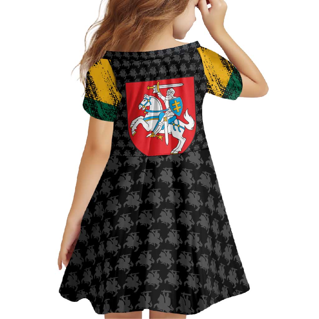 Lithuania Map Combined with National Coat of Arms Family Matching Summer Maxi Dress and Hawaiian Shirt Patriotic Design