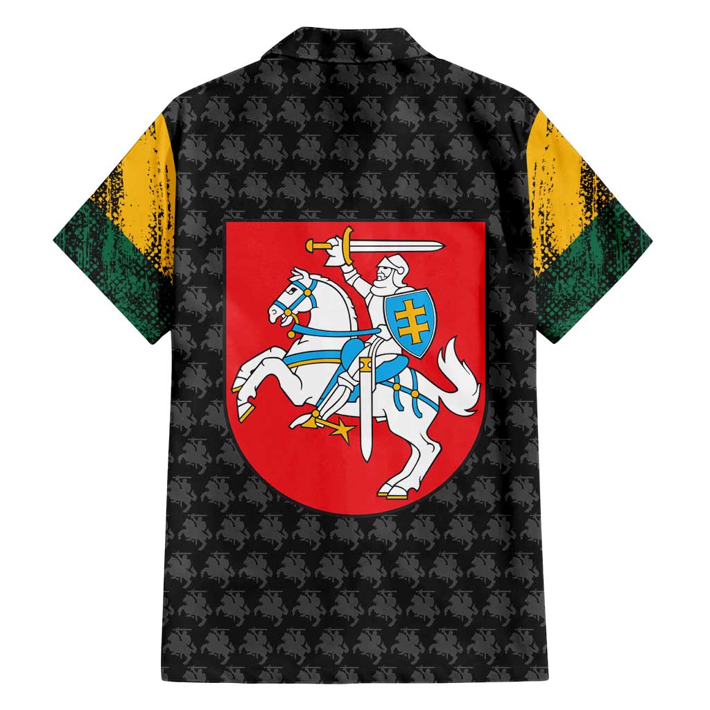 Lithuania Map Combined with National Coat of Arms Family Matching Summer Maxi Dress and Hawaiian Shirt Patriotic Design
