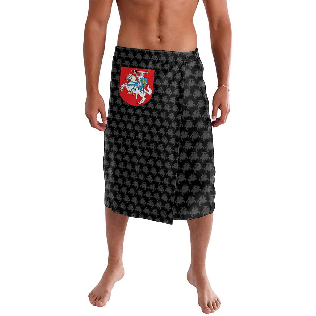 Lithuania Map Combined with National Coat of Arms Lavalava Patriotic Design