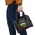 Lithuania Map Combined with National Coat of Arms Shoulder Handbag Patriotic Design