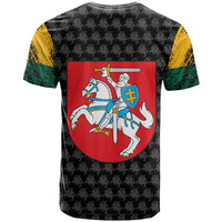 Lithuania Map Combined with National Coat of Arms T Shirt Patriotic Design
