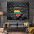 Lithuania Map Combined with National Coat of Arms Tapestry Patriotic Design