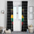 Lithuania Map Combined with National Coat of Arms Window Curtain Patriotic Design